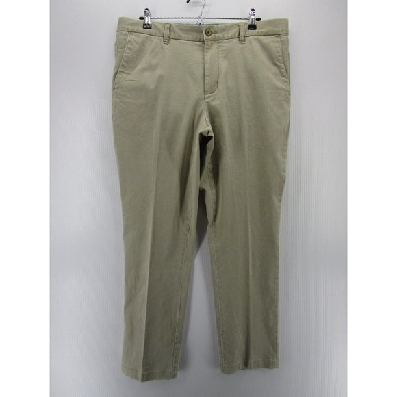 Tommy Bahama Pants 35X32 Chino Khaki Marlin Logo Trouser Preppy Tencel - Picture 1 of 10